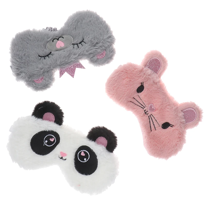 

Panda Animal Mouse Bear Deer Cover Cute Plush Eye Mask Girl Toy Suitable For Travel Home Party