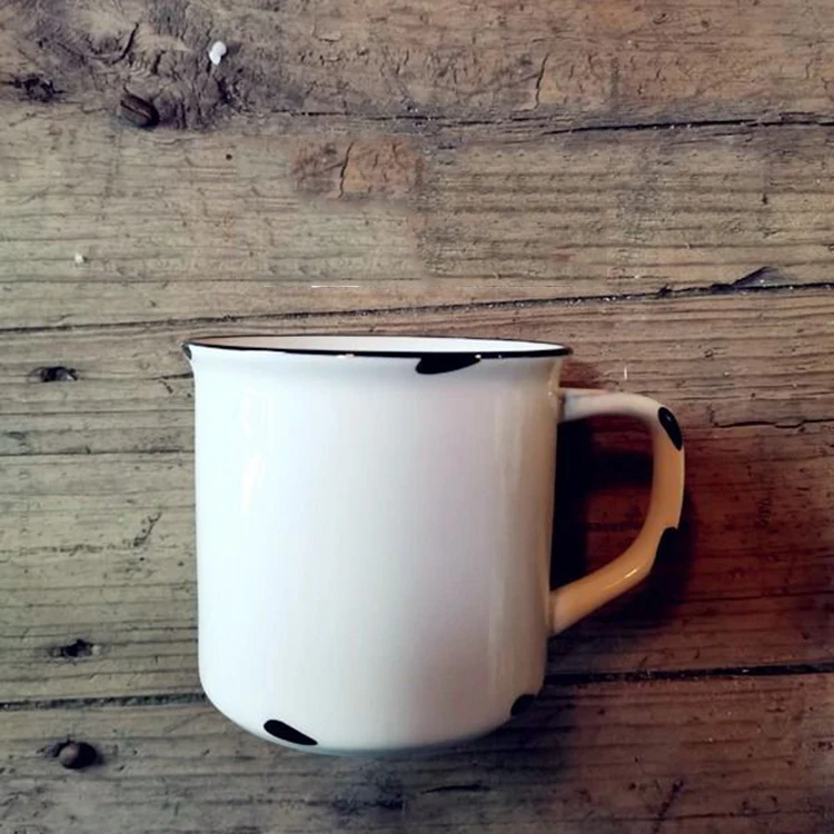 

White Enamel Sublimation Custom Logo Mug