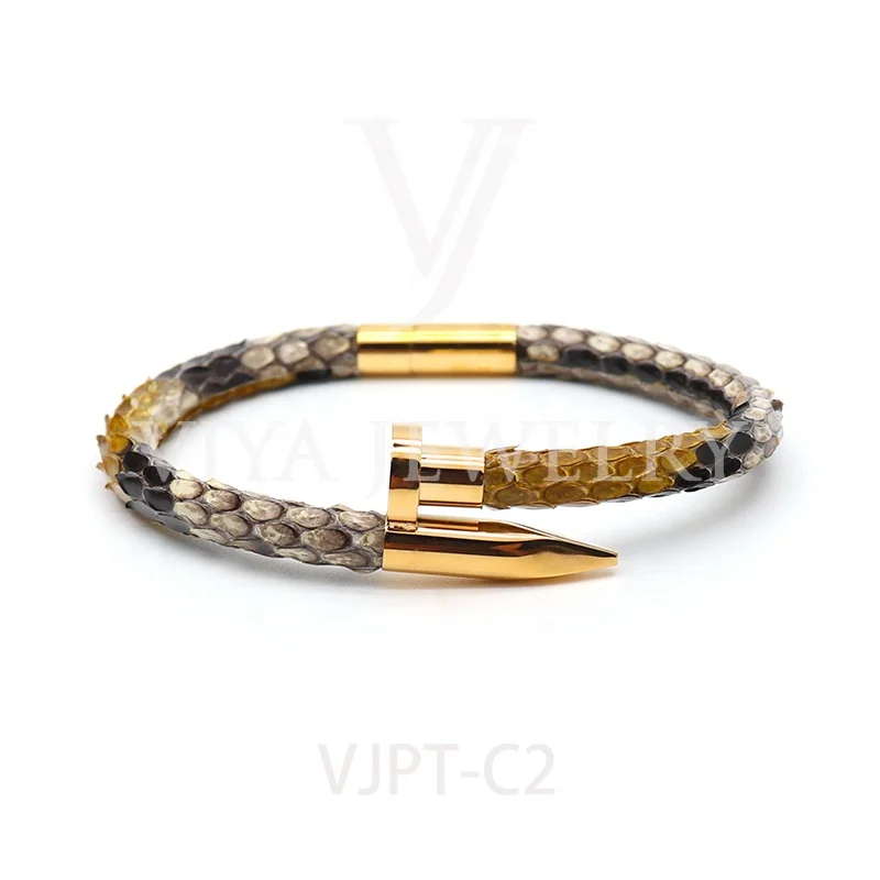 

Luxury Classic Bracelet Unisex Genuine Python leather Bracelet