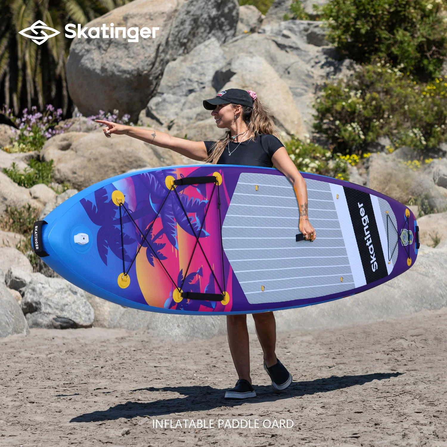 Skatinger Hot Selling Sup Bord Surfboard Inflatable Stand up Paddle Padel Board Set Inflatable PaddleBoard
