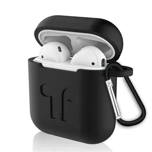 For Apple Airpods Case with Strap Soft Silicone Wireless Earphone Protective Case For Airpods