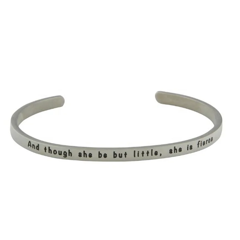 

Yiwu Aceon Stainless Steel Blank Stamping Theme Jewelry She Is Fierce Women Empowerment Cuff Bracelet