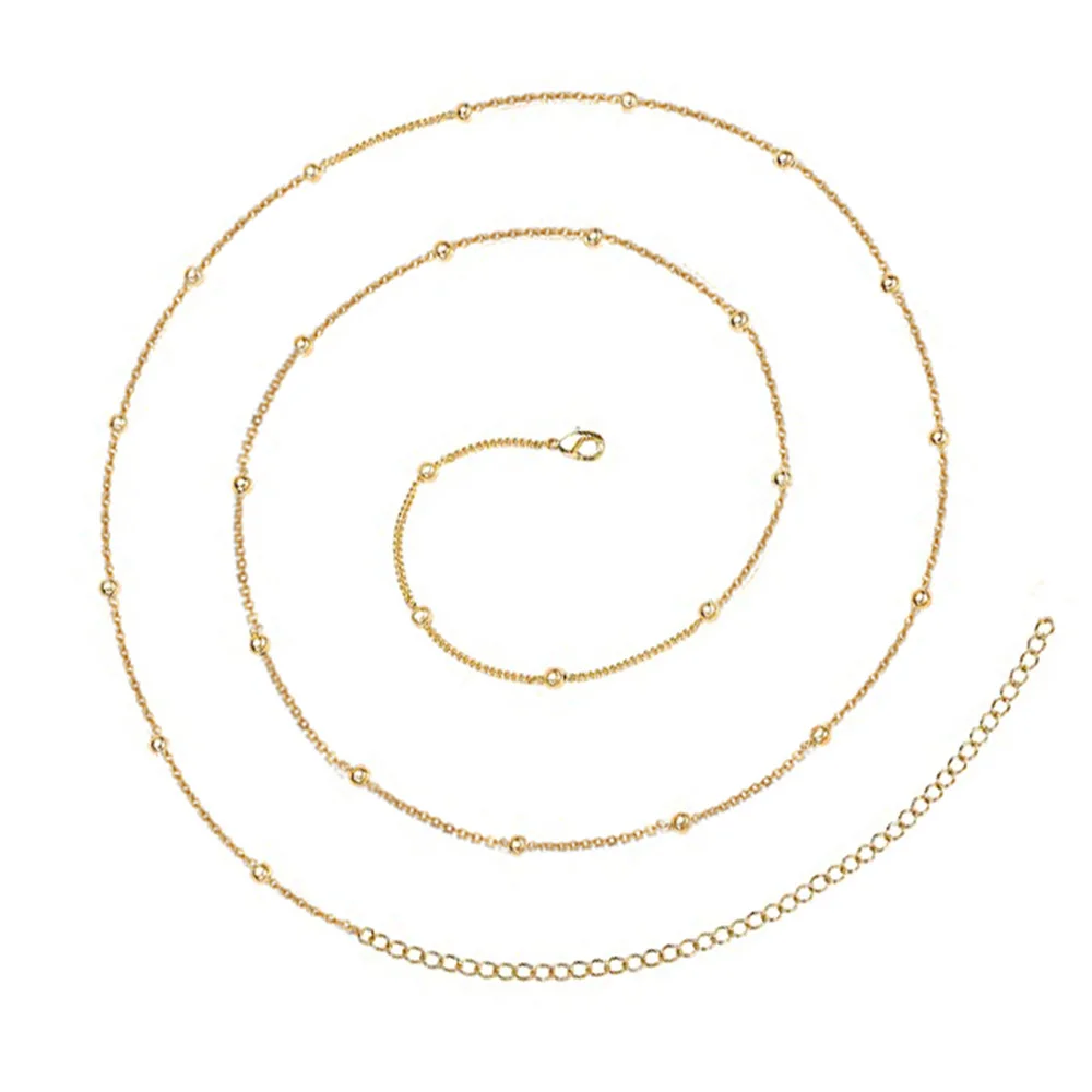 

UNIQ Minimalist Beach Body Chain Belly Belt Chain Accessories, Gold and silver