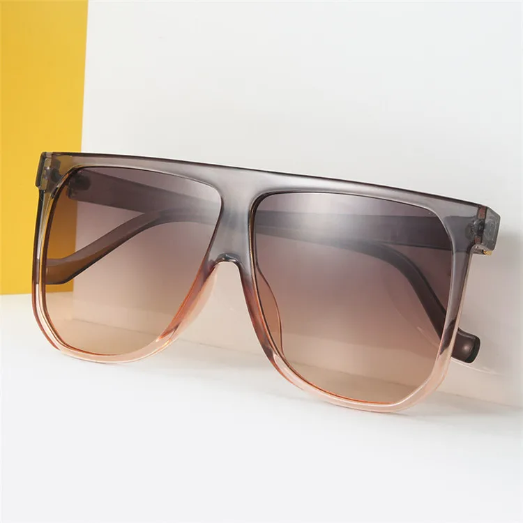 

2021 Summer Fashion Gradient One Piece Lens Sun glasses Shades uv400 Glasses Square Oversized Sunglasses