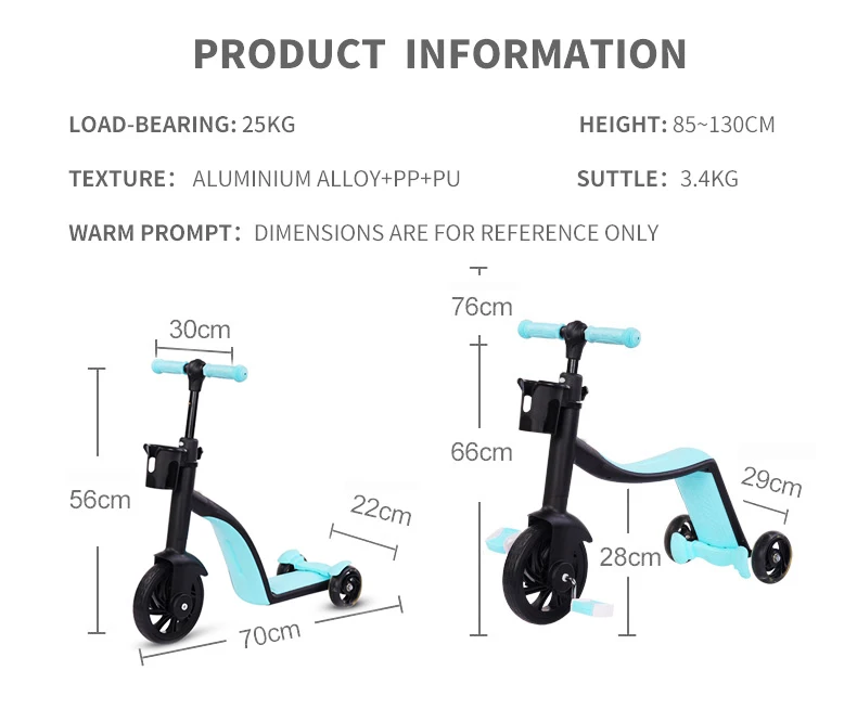 Wholesale Bulk Baby Scooter 3 En 1 With 3 Wheels Children's Ride On Car