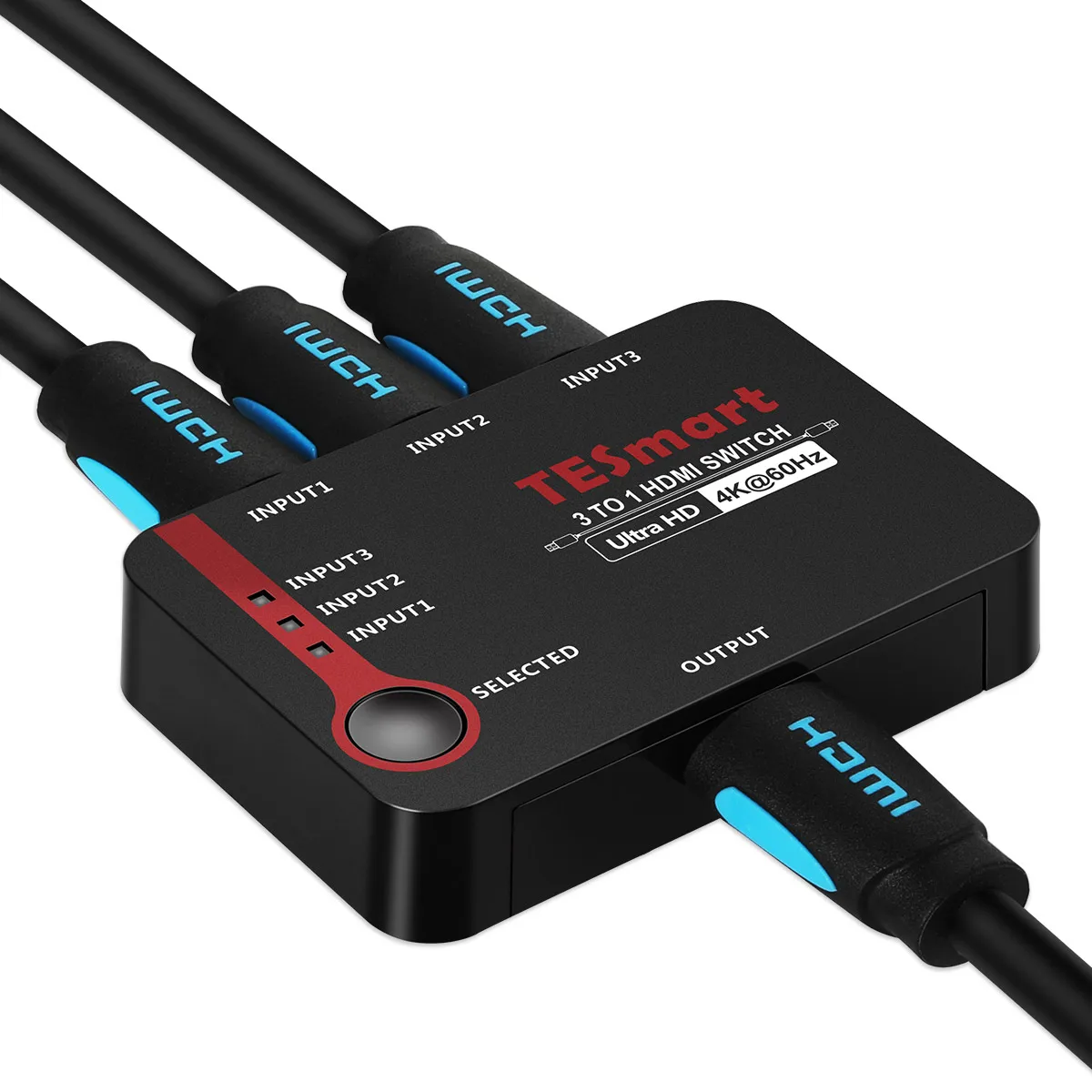 

Factory Price 3 Port HDMI Switch 3in 1 out support 4K 60HZ With HDCP2.2