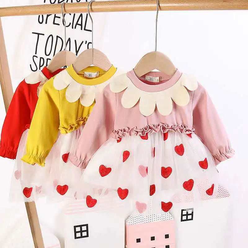 
2020 Autumn Children Clothing Girls Cotton Long Sleeve Dress Wholesale 