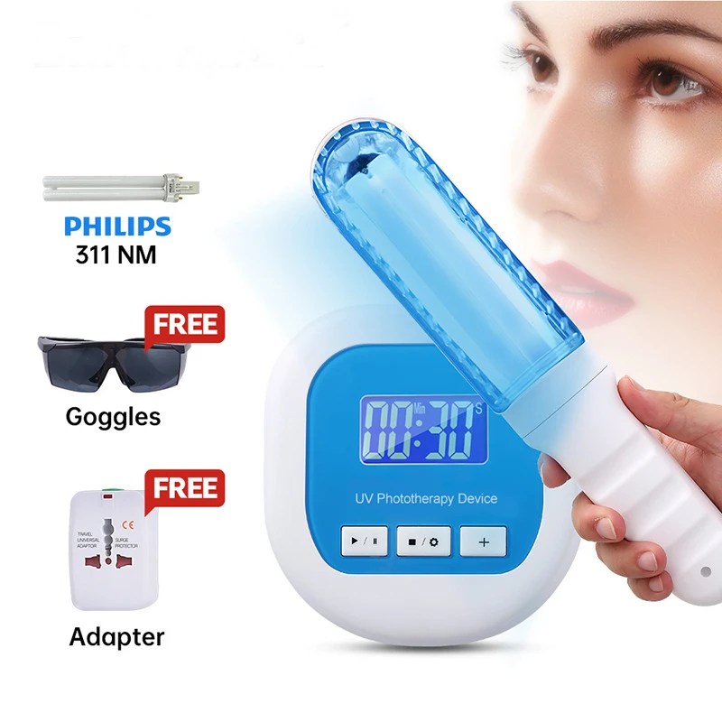 

311NM UVB Phototherapy Device Ultraviolet Therapy Light With Timer For Skin Treatment Vitiligo Psoriasis Eczema