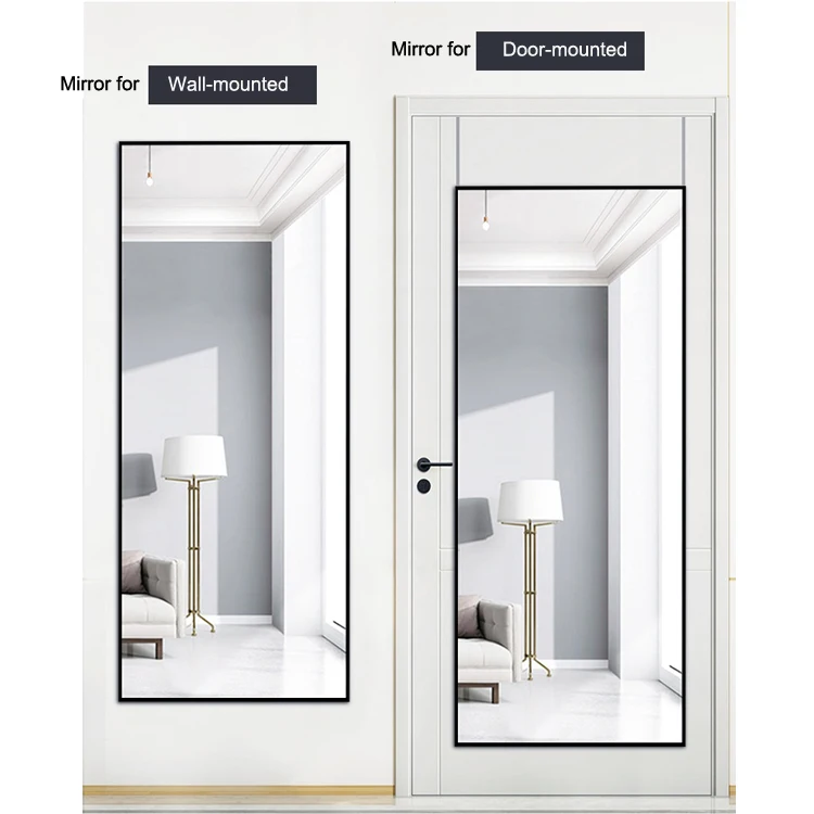 

Wall mounted self adhesive full length mirror and behind the door mounted mirror or floor mirror