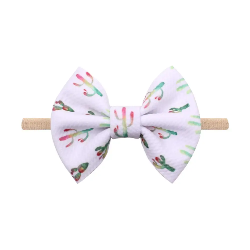 

Nylon Headband 4" Popular Printed Hair Bow  Baby Headband Custom DIY Hair Accessories 2020 Headwear, 18 colors