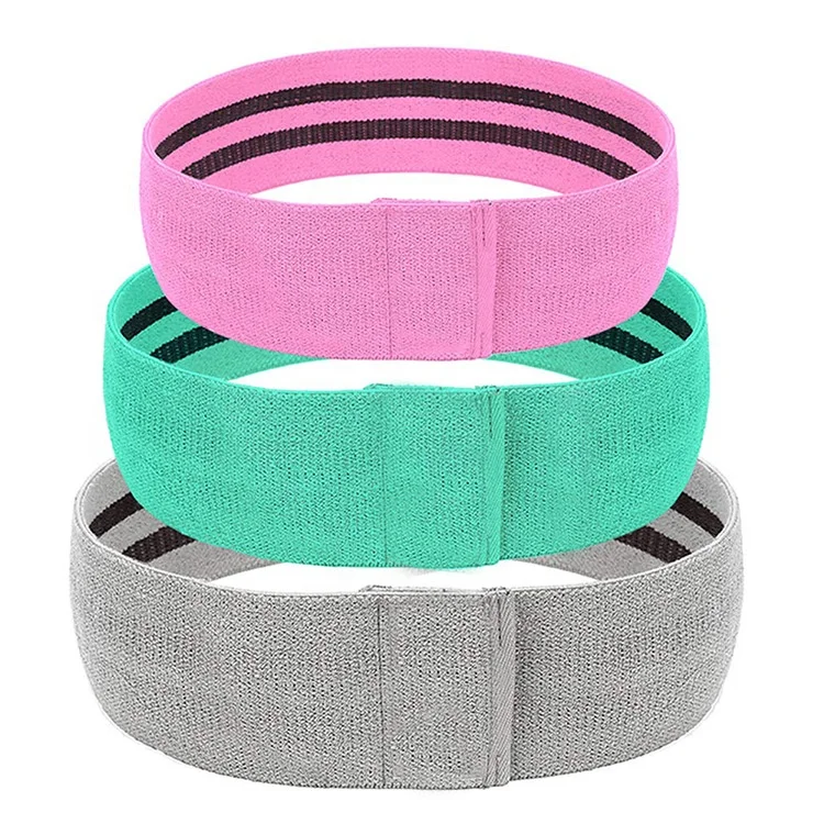 

Free Sample Upgraded Hip Circle Gym Exercise Fabric Resistance Band with Custom Logo Fitness Band Resistance Loop, Pink black gray