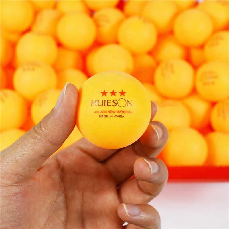 

Huieson 30 50 100 Pcs English New Material Table Tennis Balls 3 Star 40mm+ 2.8g White Orange Ping Pong Balls ABS Training Balls