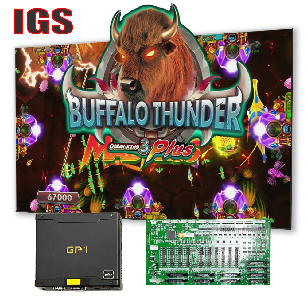 

IGS Original Buffalo Thunder Ocean King 3 plus 2 Player Fish Gambling Machine Game Mother Software Board Box Kit