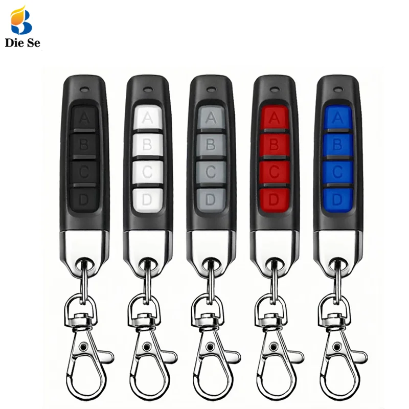 

Cloning 433MHz Remote Control Key ring Electric Controller Mini Wireless Transmitter Switch 4 Buttons Car Key Fob Universal