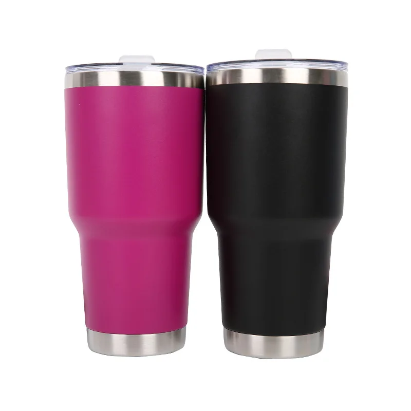 

New Double-layer Stainless Steel Travel Travel Coffee Car Ice Cream Thermos Water Cup, Multiple colour