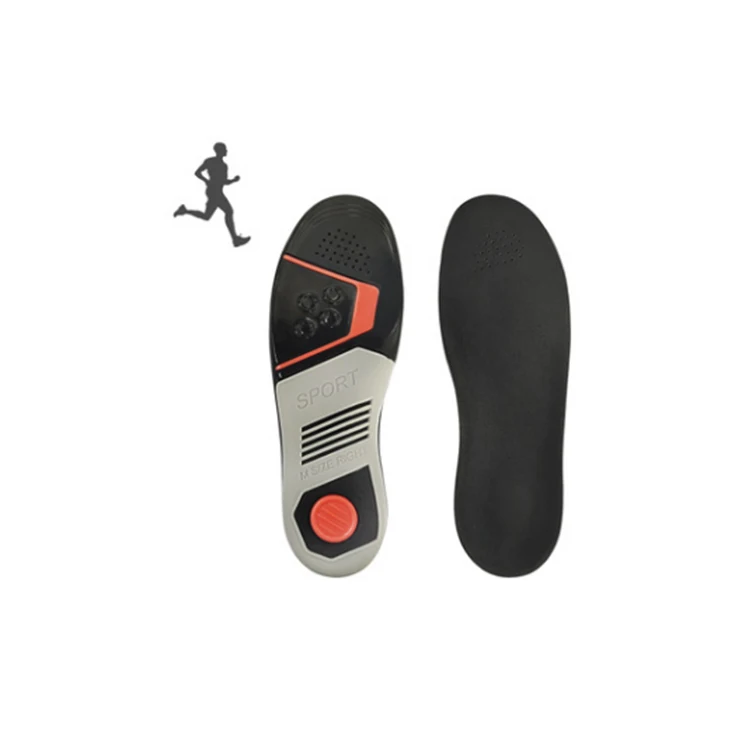 

New Silicone Sports Insole Black And Red Cushioning Breathable Foot Cushion