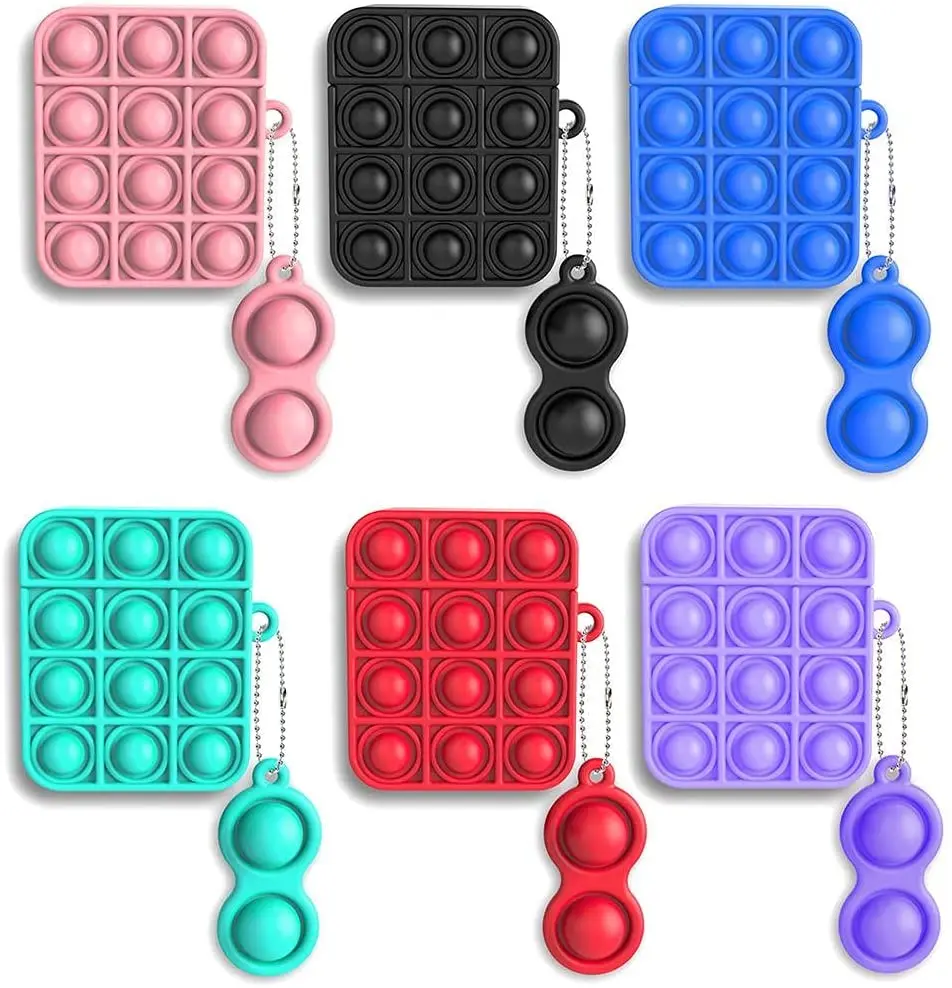 

Reliver Stress Fidget Toys Push Bubble Soft Silicone Case For Apple Airpods 1/2 Air Pods Earphone Case Protective Coque
