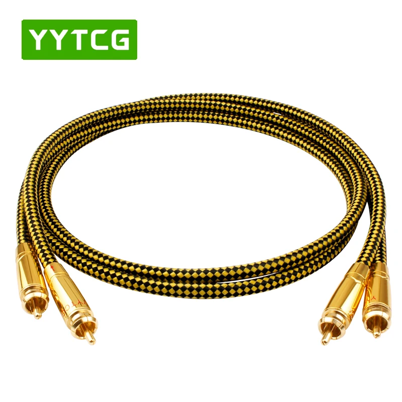 

YYTCG Hifi RCA Cable High Quality Cupric copper 2RCA Male to Male Cable For DVD and Amp