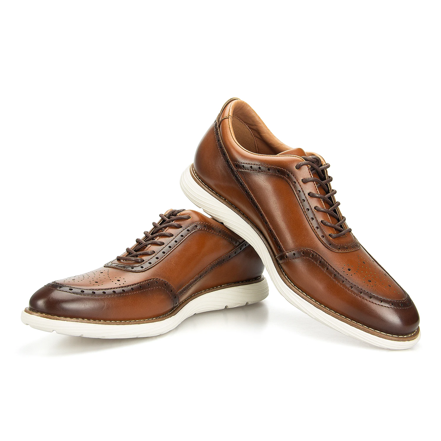 

Brown Men Dress Shoes Leather Wedding Shoes Men Oxfords Formal Shoes