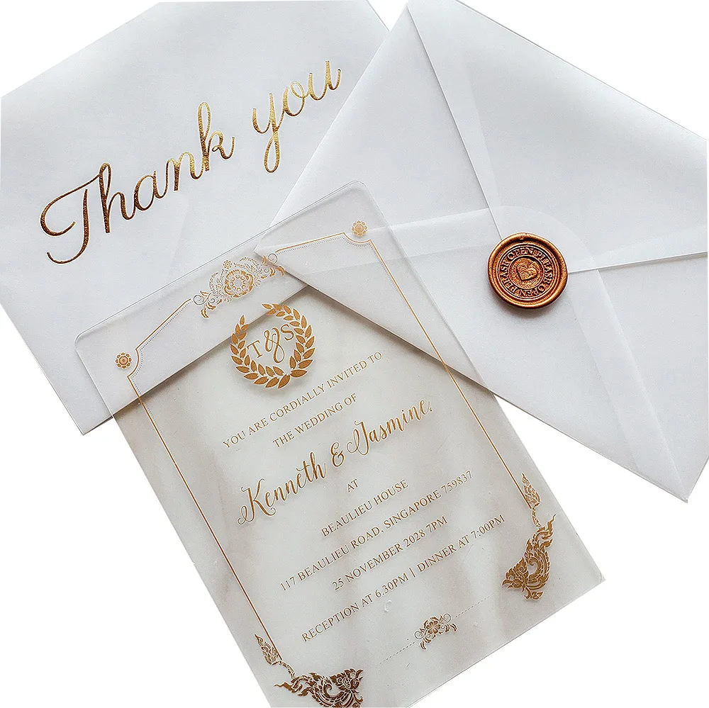 
acrylic invite wedding transparent,Elegant wedding acrylic,wedding invitation card luxurious with vellum paper envelope 