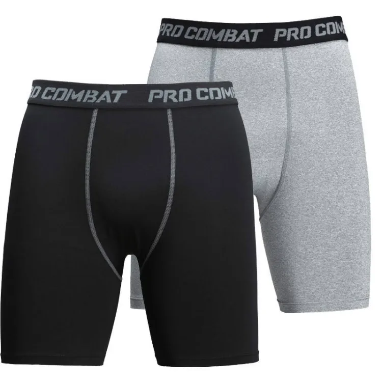 

training spandex compression shorts men, Black/gray