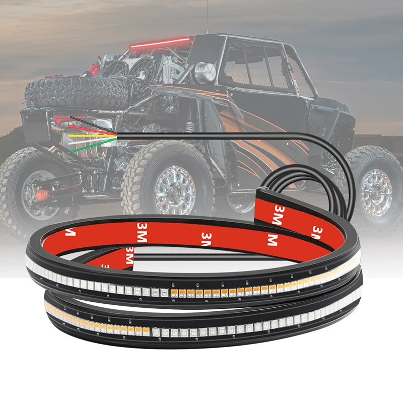 

UTV  Backup Driving Tail Lamp Amber Red LED Tail Light Strip 12V For Cars