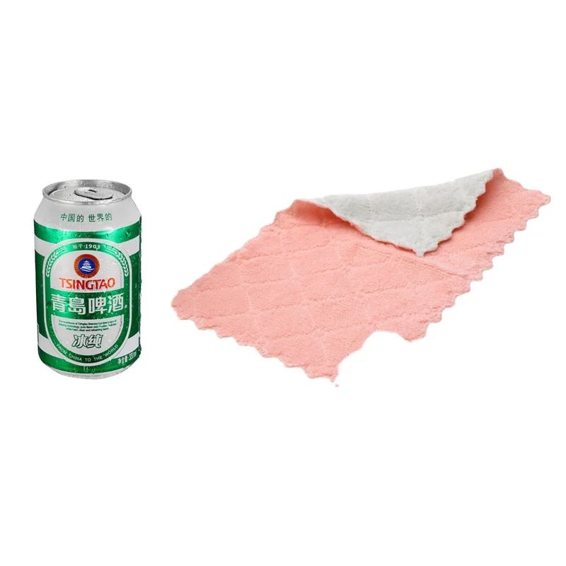 

Factory new arrival ODM Diamond absorbent cloth dish towel two-color Bowl towel kitchen oilproof dishcloth double-sided towel, Colorful