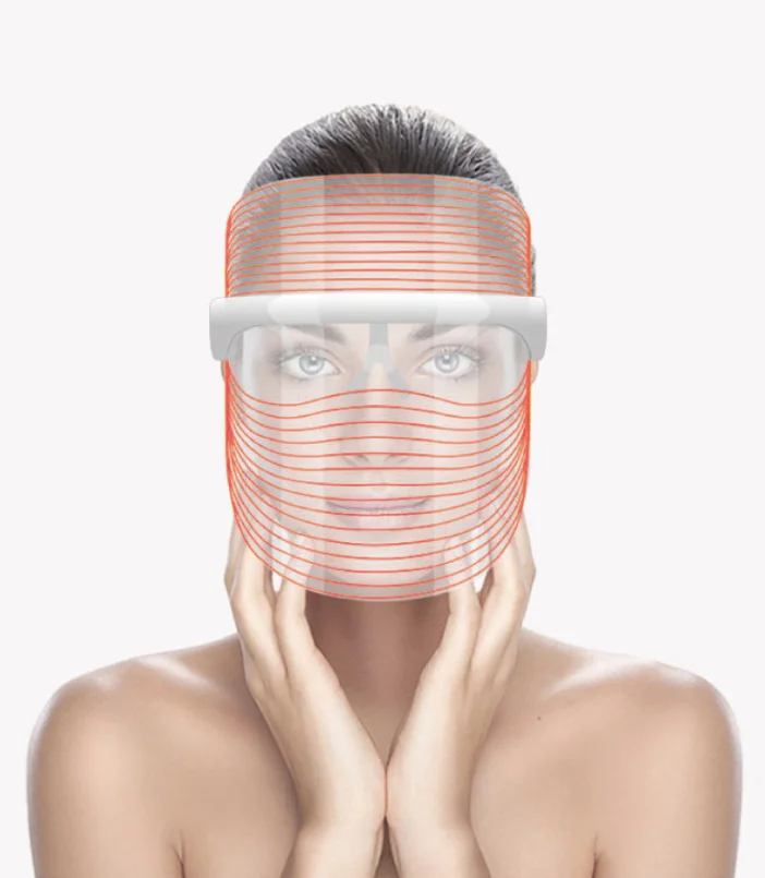 

2021 New Arrival Hot Sell Wireless 3 Color LED Beauty Mask Therapy Skin Care LED Light Shield LED Facial Mask