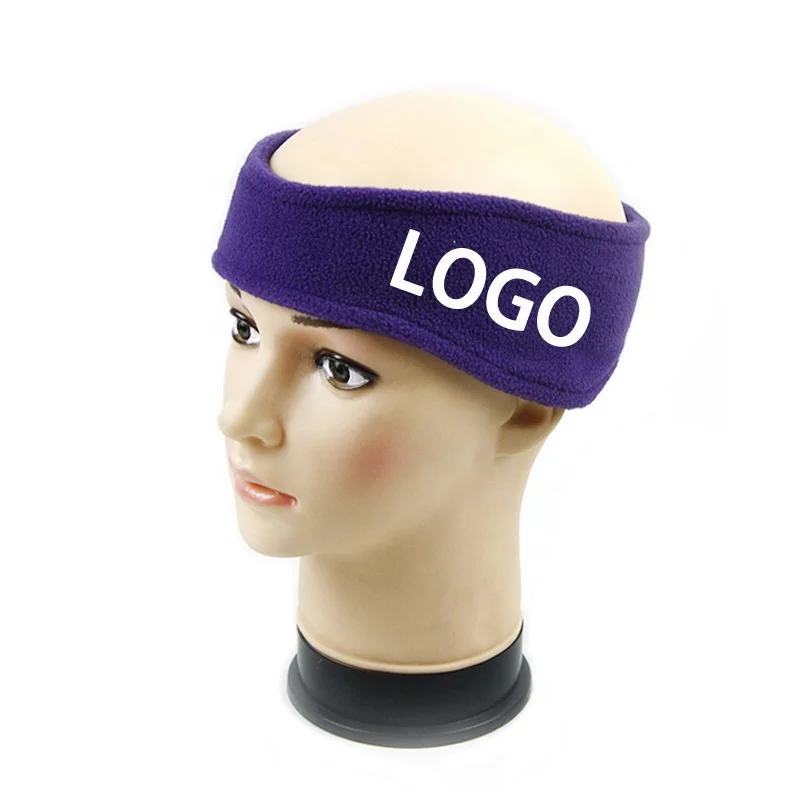 

OEM custom logo outdoor sports protective warm 2-layer fleece sweatband