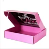 Fashion rectangle purple color printed folding paper package box customized paper box for apparelpack