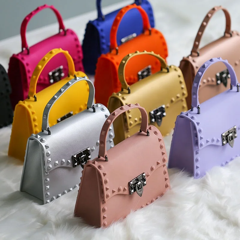 

Women shoulder bag handbags 2021 ladies Fashionable pvc rivet tote handbags custom women handbag shoulder bag crossbody purses