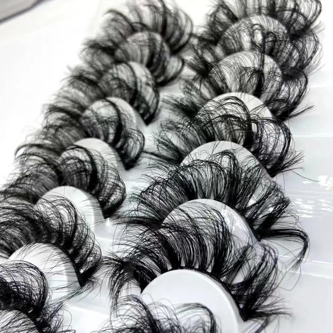 

Top Selling 3D Faux Mink Eyelashes Wholesale Bulk 25mm Eyelashes Extension 8 Pairs Eyelashes