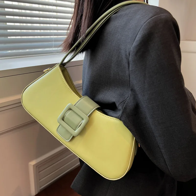 

Popular underarm bag pu leather ladies hand bags wholesale women shoulder bag