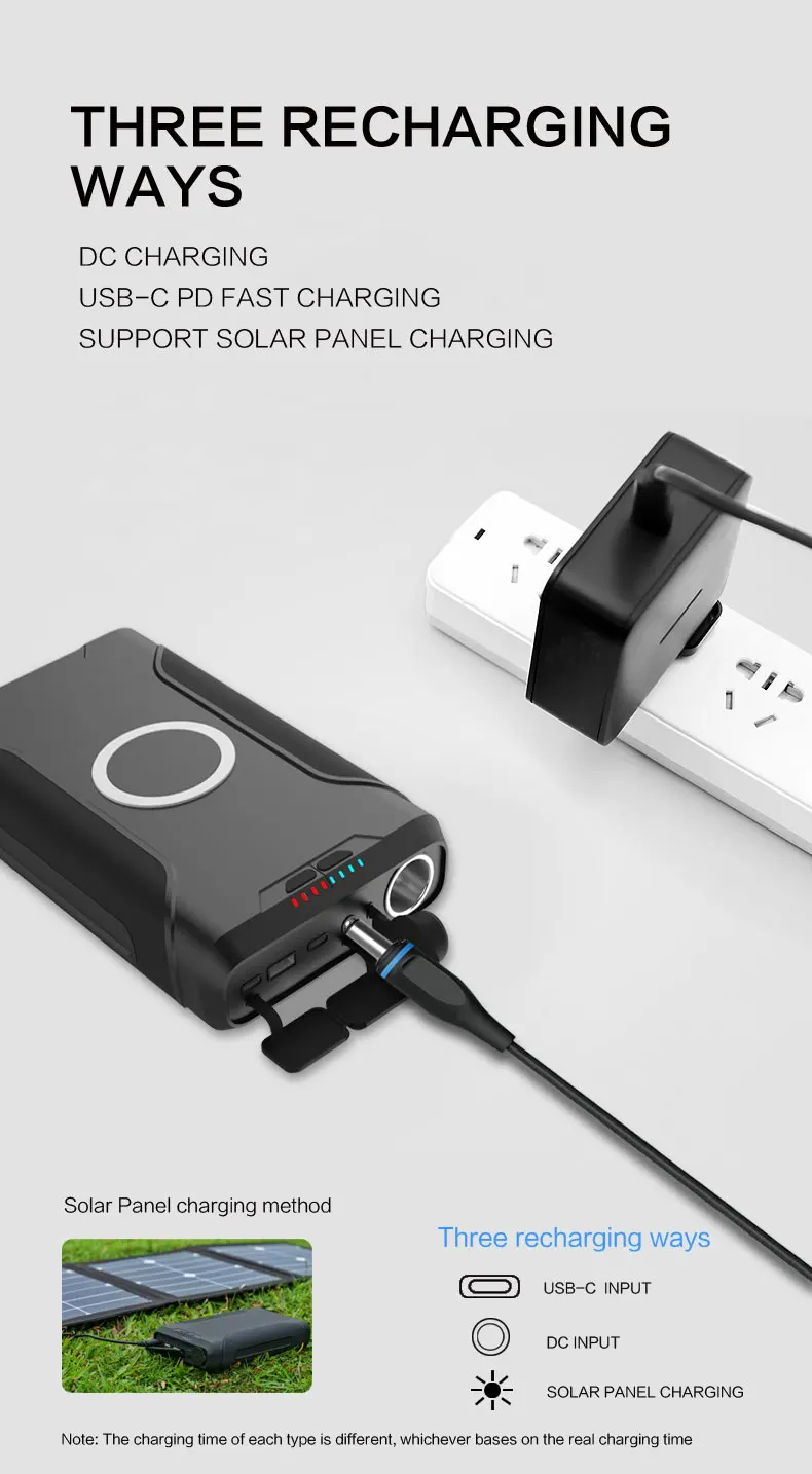 New Design OEM Waterproof Solar Wireless Charger Powerbank 72000mAh Outdoor Camping Powerful Power station - ANKUX.COM