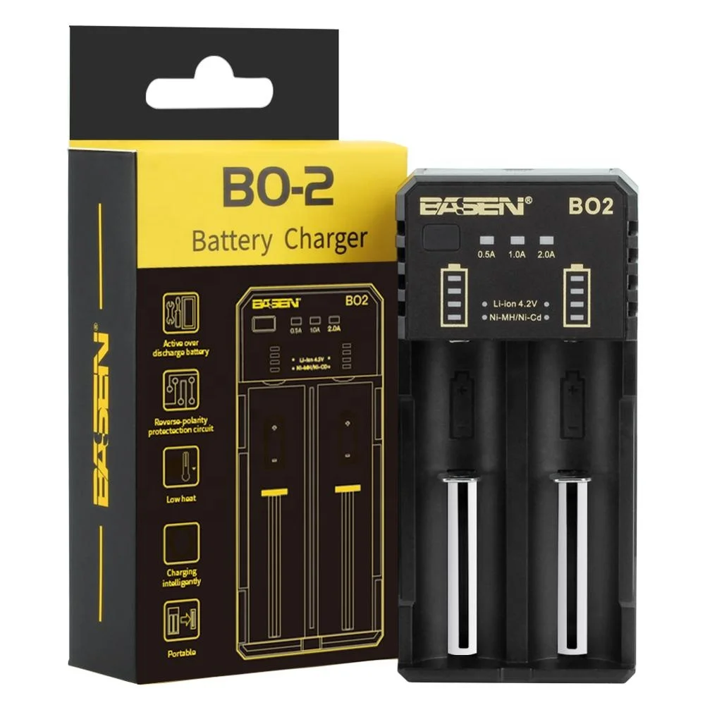 

High quality BASEN BO2 universal li ion 18650 3.7v battery charger