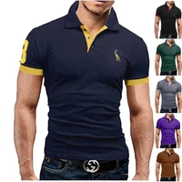 

Men's Polo Shirt Design Embroidery Short Sleeve Shirt Clothes Jerseys Shirt 10 Color free chose