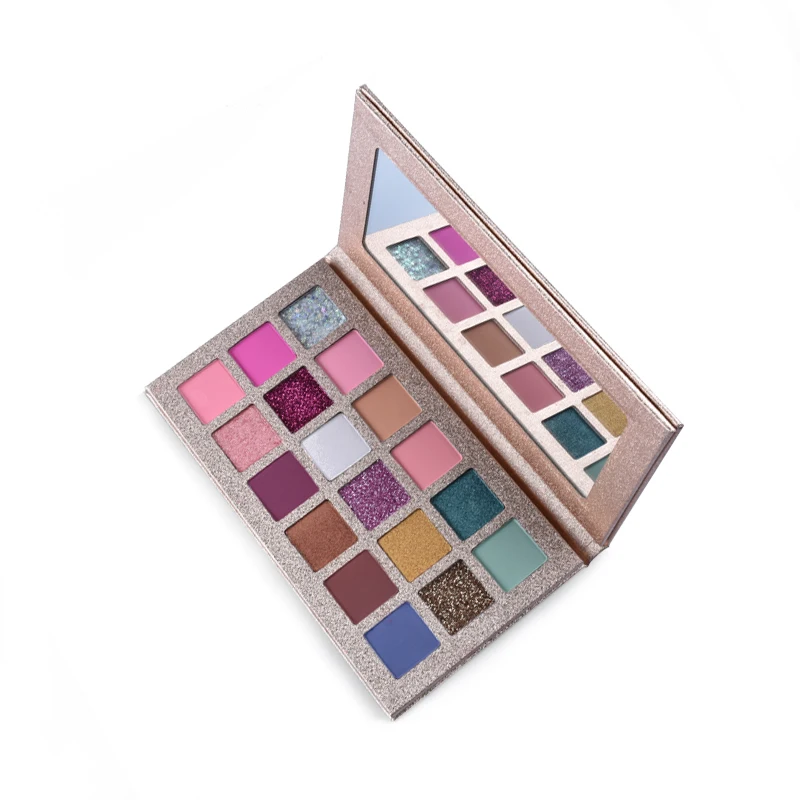 

2021 Newly Eye Shadow Pallet Vegan High Pigment 18 Colors Custom Logo Label Summer Party Eye Makeup Girls And Kids