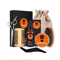 

Organic Beard Balm Wax Beard Care Oil Beard Growth Grooming Care Kit Brush and Comb Set With Cloth Bag and Oil For Men Gift
