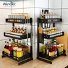 2 or 3 Tiers Kitchen Storage Jars Holder Organizer Shelf Standing Corner Spice Rack