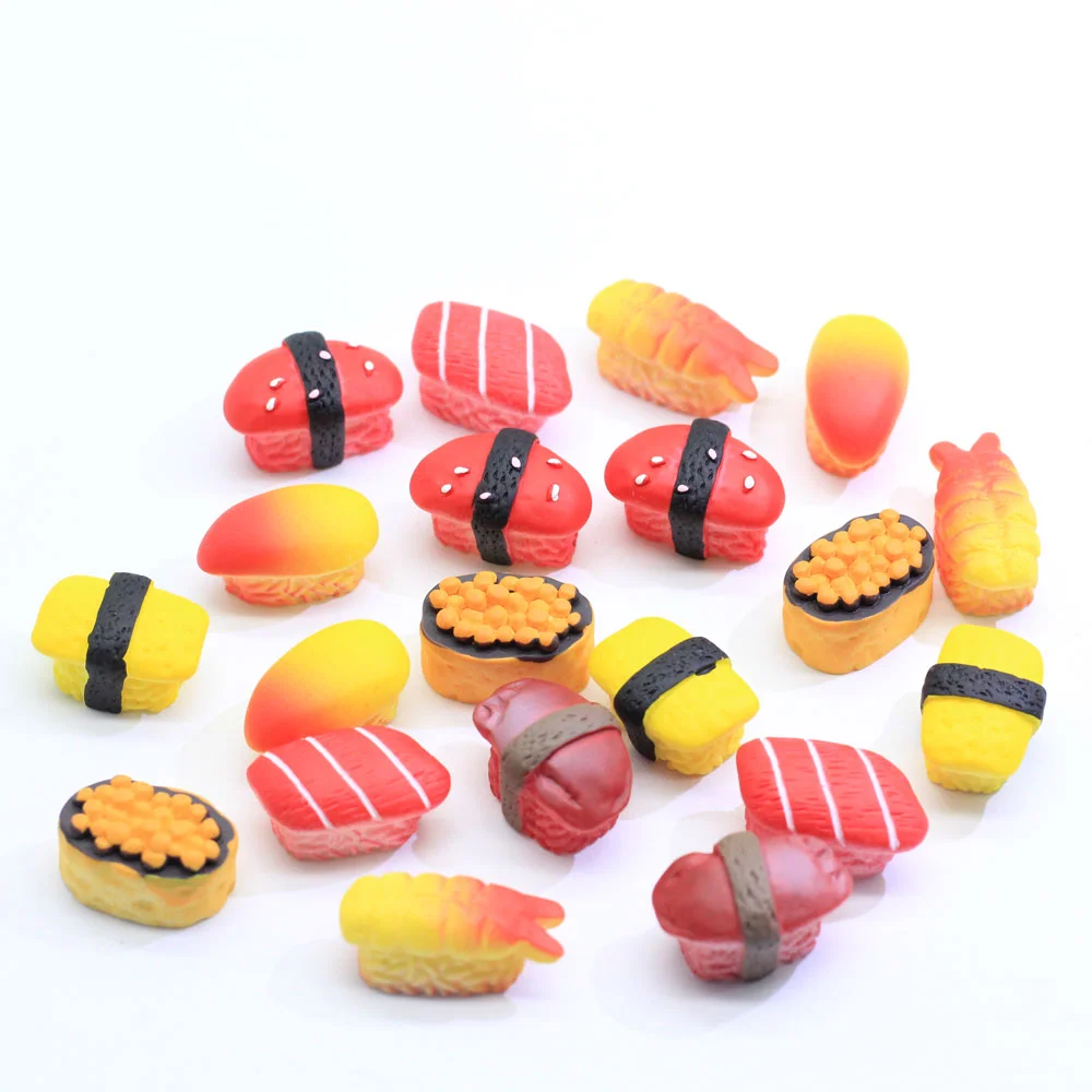 Cute Japanese Food Sushi Musubi Resin Figurine for Desktop Ornament Micro Landscape Ornament Decor Food Decoration