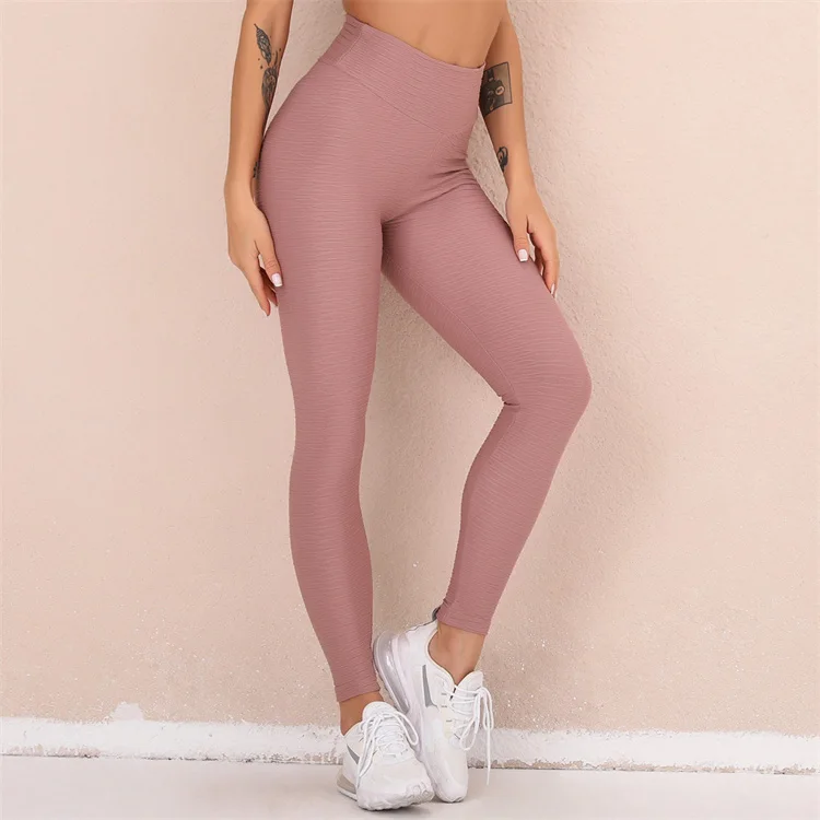 

Hot sale custom solid jogger elastic folds breath seamless woman gym pant workout leggings butt lifting leggings, Customized colors