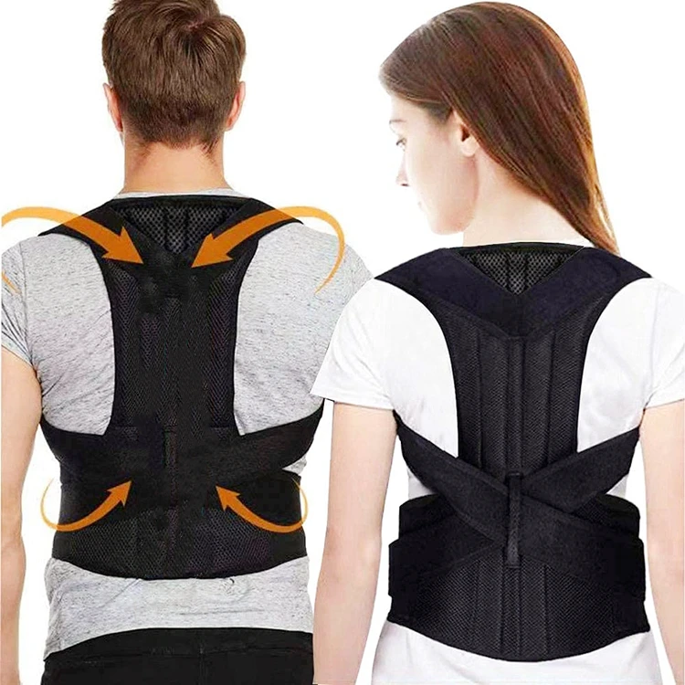 

Unisex Adult Adjustable Back Basic Protection Breathable Neoprene Belt Posture Corrector Posture Back Support Posture, Black