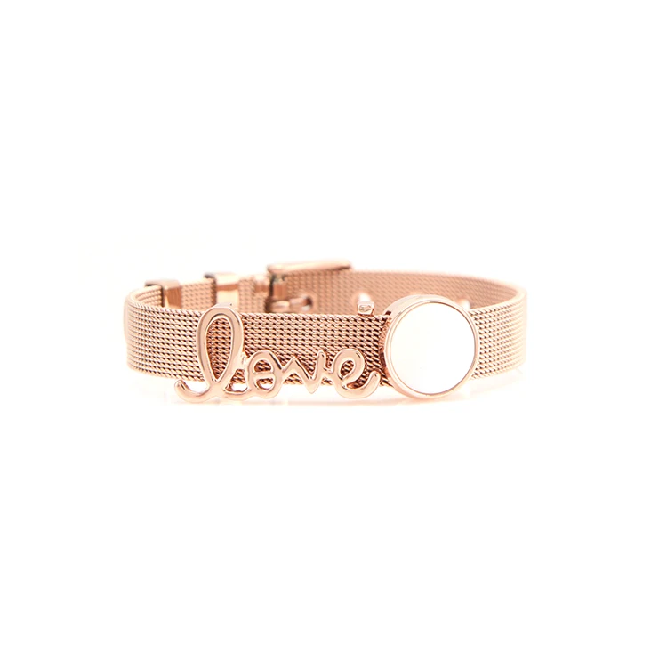 

10mm rose gold women charms bracelet love bracelets for Valentine's Day gift