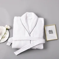 

replacement oem high quality 100% cotton kimono collar white bath robe