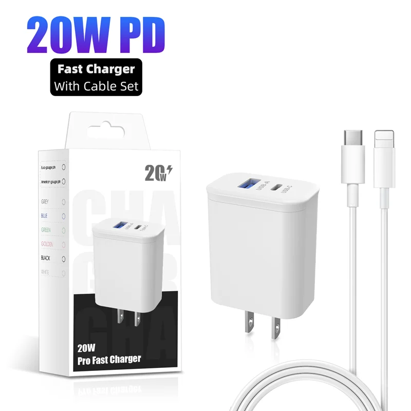 

Portable Phone Charger Fast Charging Power Adapter 20w Pd Gan Charger Eu Alu Uk Fast Chargers For Smart Phones