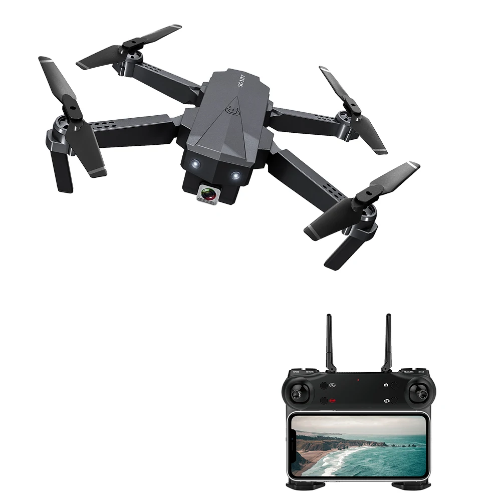 

ZLRC SG107 Drone With 4K WIFI Dual Cameras HD Aerial Folding 50X Zoom RC Quadcopter RTF, Black