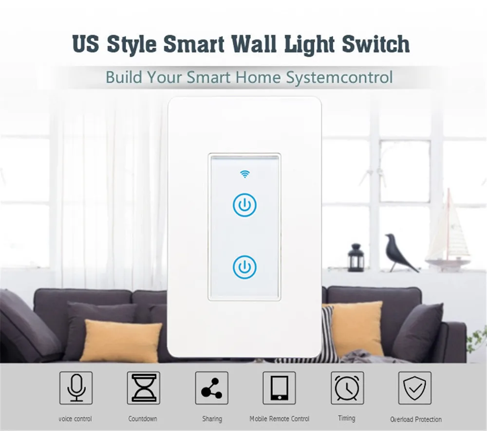 Shenzhen light switch home wall touch smart timer switch zigbee - ANKUX.COM