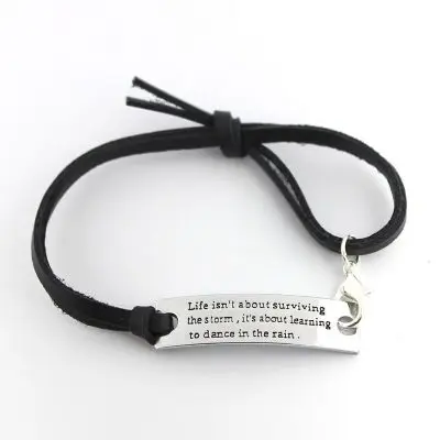 

Fashion Bracelet for Women Saying Stamped You are Loved You are Valued You are Beautiful Leather Inspirational Bracelets