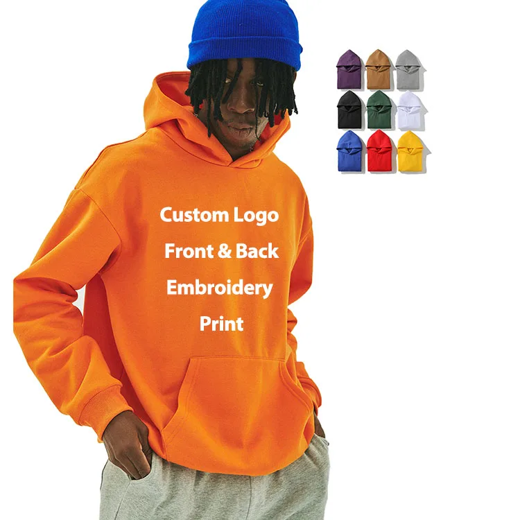 

custom unisex design embroidery drawstrings unisex fashion oversized cotton heavy weight plain hoodie, Color