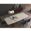 Modern style steel frame and nature marble table dining room furniture dining table